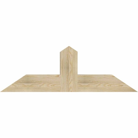Ekena Millwork Portland Rough Sawn Timber Gable Bracket, Douglas Fir, 48"W x 16"H x 6"D x 6"F, 8/12 Pitch GBW048X16X0606POR00RDF